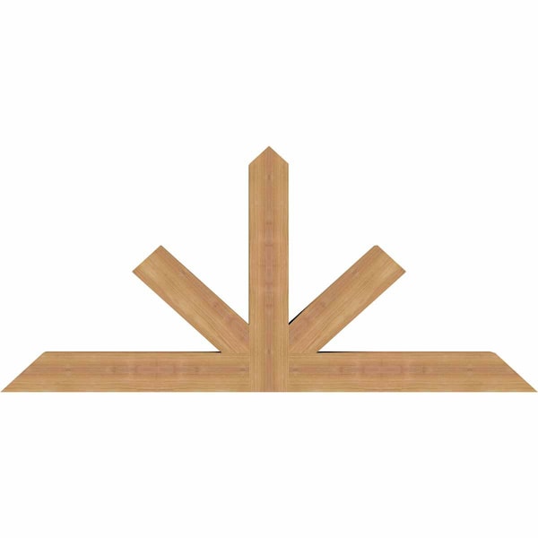 Ekena Millwork Saratoga Timber Gable Bracket, Western Red Cedar, 48"W x 22"H x 3 1/2"D x 3 1/2"F, 11/12 Pitch GBW048X22X0404SAR00SWR - main